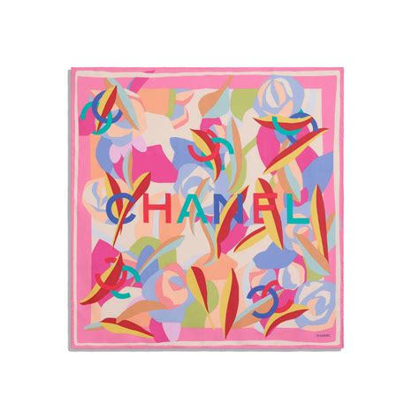 chanel pink silk scarf|chanel silk scarf price.